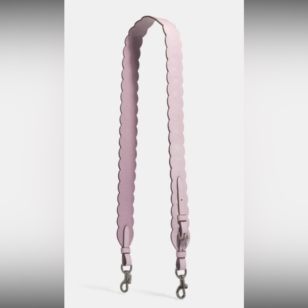 Coach Ice Pink Scallop Edge Bag Strap